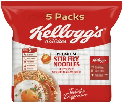 KELLOGGS STIR FRY HOT & SPICY NOODLES 5x80g