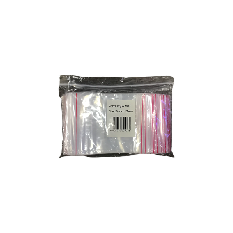 Mini Grip Bag 80mm x 100mm 100pack