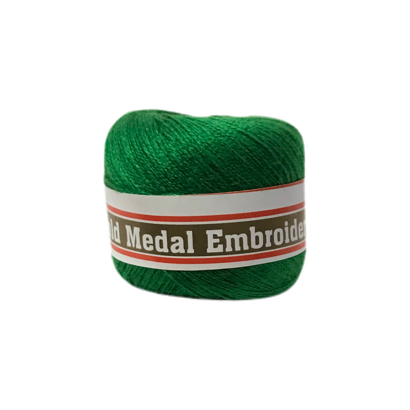 GOLD MEDAL EMBROID GREEN COTTON 20M