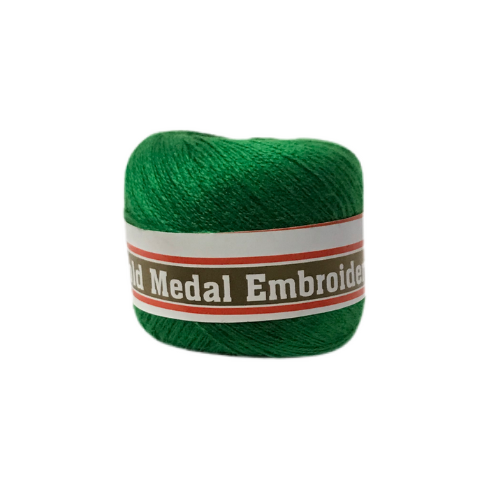 Gold Medal Embroid Green Cotton 20m
